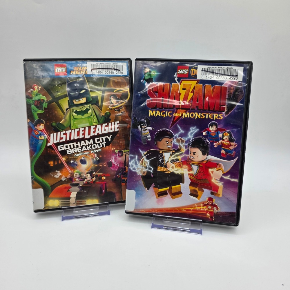 Lego DC Super Heroes DVD Bundle Gotham City Breakout & Shazam Magic and Monsters